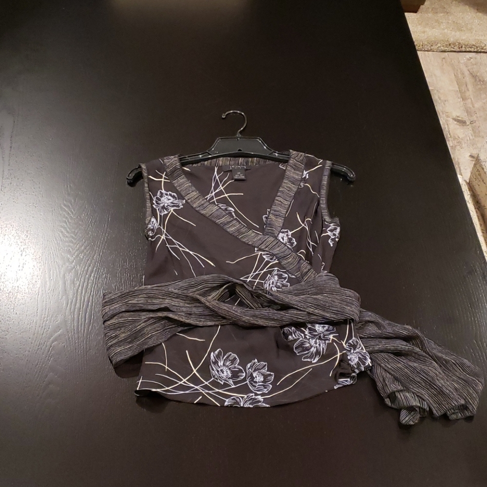 NWOT! Limited silk faux wrap top